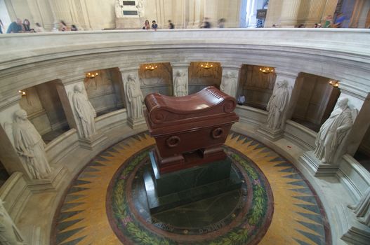 The picture of the Napoleon's grave at the house of invalides