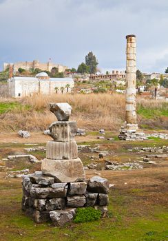 Ruins of Artemision in Ephesus, Turkey