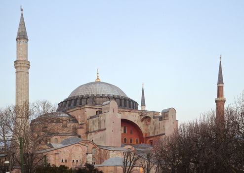 An old mosque museum Hagia Sofia in Istanbul, Turkey