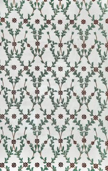 Old green wallpaper for texture or background