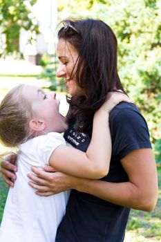 Photo of smiling happiest mother and daughter