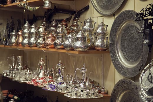 Metal dishware shop, Grand Bazaar, Istanbul
