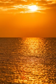 sunset at the beach on pamlico sound bay obx