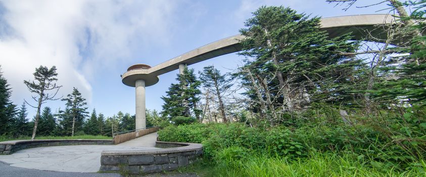 View from Clingman's Dome in the Great Smoky Mountains National Park near Gatlinburg, Tennessee.