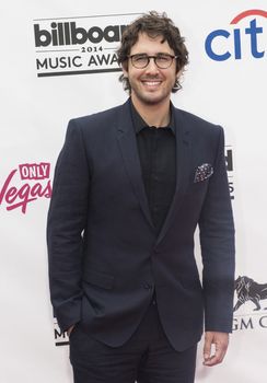 LAS VEGAS - MAY 18 : Singer/songwriter Josh Groban attend the 2014 Billboard Music Awards at the MGM Grand Garden Arena on May 18 , 2014 in Las Vegas.