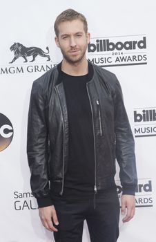 LAS VEGAS - MAY 18 : DJ Calvin Harris attend the 2014 Billboard Music Awards at the MGM Grand Garden Arena on May 18 , 2014 in Las Vegas.