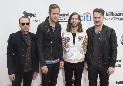 LAS VEGAS - MAY 18 : Rock band Imagine Dragons attend the 2014 Billboard Music Awards at the MGM Grand Garden Arena on May 18 , 2014 in Las Vegas.