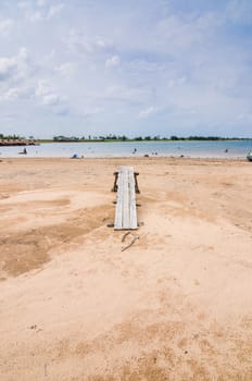 Water and sky in  the Reservoir embankment Sirinthorn Ubonratchatani Thailand