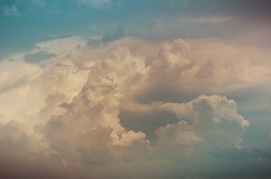 Cloud and sky in the spring season nature vintage