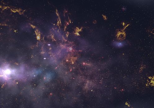 Small part of an infinite star field of space in the Universe. "Elements of this image furnished by NASA".