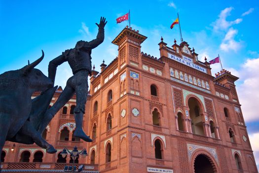 Bullring in Madrid, Las Ventas, situated at Plaza de torros. It is the bigest bullring in Spain.