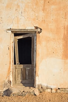 Decaying architecture at sunset on a farm in the Northern Cape Province of South Africa
