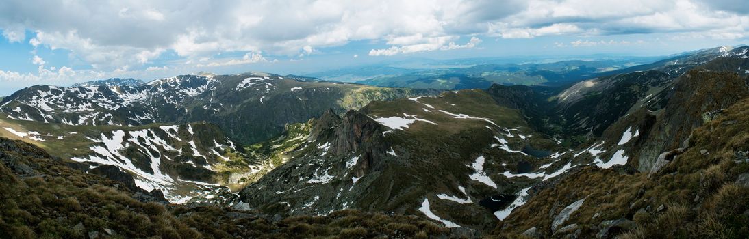 Mountainous landscape with green ecological nature