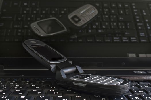 Black keyboard and black GSM
