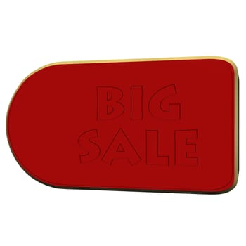 High Quality Big Sale product badge isolated on white.