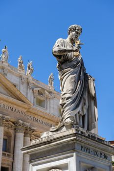 Saint Peter statue in front of Cathedral, Vatican city, Rome