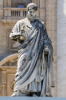 Saint Peter statue in front of Cathedral, Vatican city, Rome