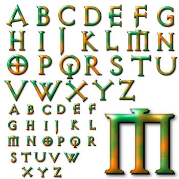 Alphabet lettering design