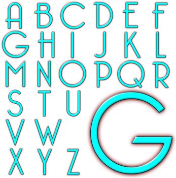 Alphabet lettering design