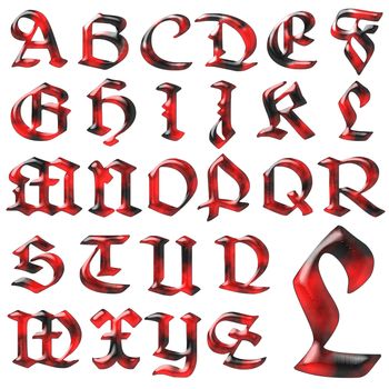 Alphabet lettering design