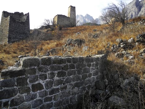 Towers Of Ingushetia. Ancient Architecture And Ruins