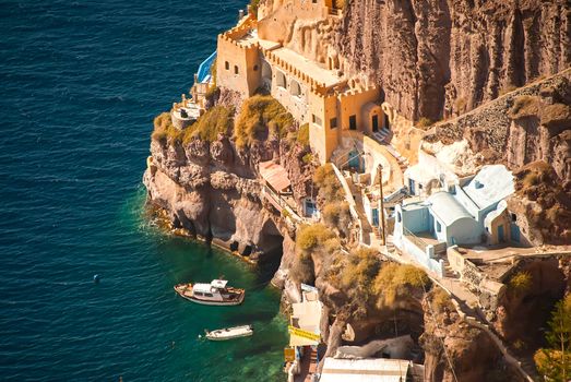 Oia Santorini Greece famous with beautiful romantic sunsets