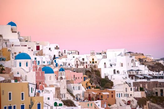 Oia Santorini Greece famous with beautiful romantic sunsets