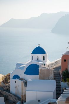 Oia Santorini Greece famous with beautiful romantic sunsets