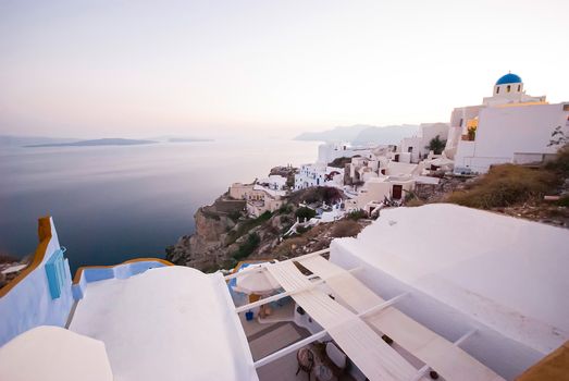 Oia Santorini Greece famous with beautiful romantic sunsets