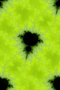 Seamless mandelbrot fractal background in the colors of green.