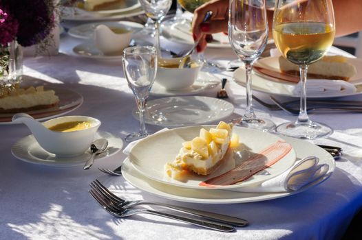 plate of oysters with lemon and special sauce
