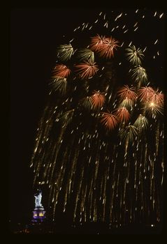 Fireworks at The Statue of LIberty