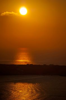 Oia Santorini Greece famous with beautiful romantic sunsets