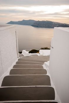 Oia Santorini Greece famous with beautiful romantic sunsets