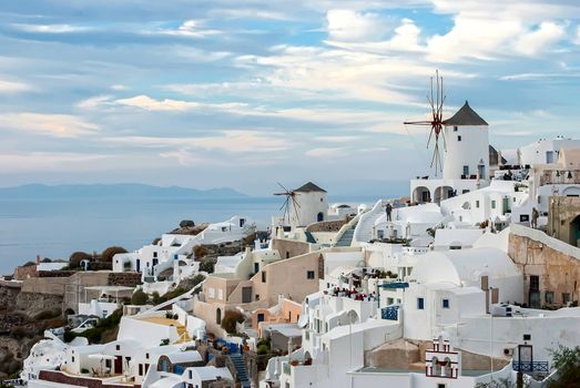 Oia Santorini Greece famous with beautiful romantic sunsets