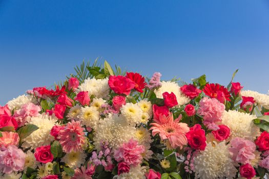 Bouquet of fresh pink and white flowers  for  a special occasion