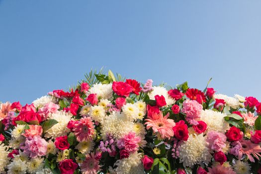 Bouquet of fresh pink and white flowers  for  a special occasion