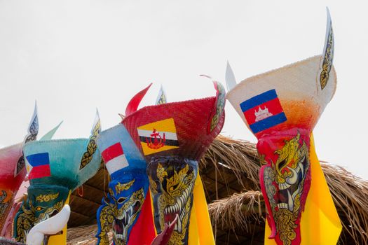 Thai masked festival go to AEC, It is named Phi-Ta-Khon in Northeastern Thailand