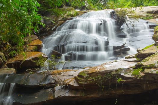 waterfall in national park at Loei  province,Thailand