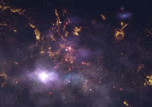 Star field in space a nebulae and a gas congestion. "Elements of this image furnished by NASA".