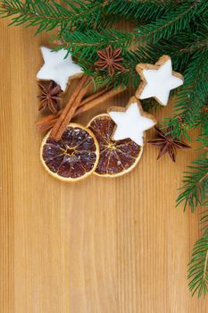 Christmas cookies with festive decoration