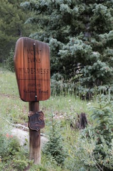 While one might be tempted to think that this sign is at the beginning of your hike, the truth is that it is at the beginning of the trail for Chicago Lakes. However, to get to this sign, the trailhead is about a mile and a half away.
