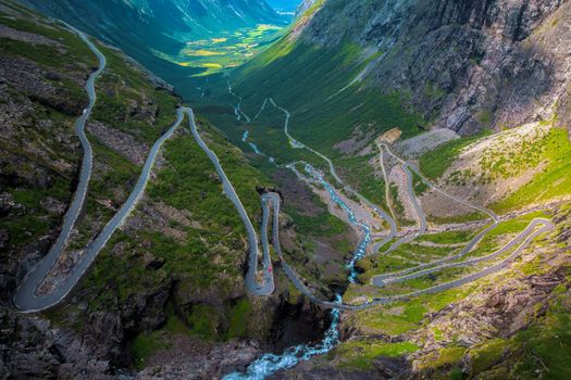 Trollstigen in Norway, one of the most dangerous roads in the world