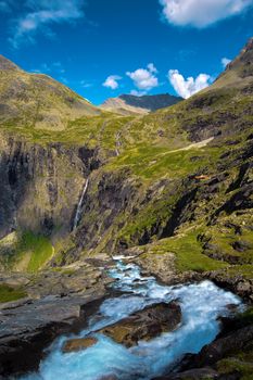 The beautiful scenery surrounding Trollstigen in Norway