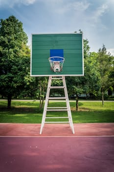 Outdoor public basketball court