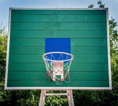 Outdoor public basketball court