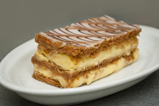 french mille-feuille cake closeup