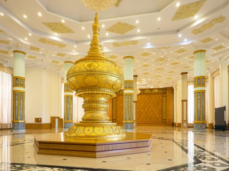 Entrance hall of the Assembly of the Union, Pyidaungsu Hluttaw, in Nay Pyi Taw, the capital of the Republic of the Union of Myanmar.