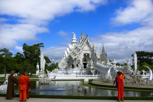 Wat Rong Khun After the Earthquake in may 2014 Chiang Rai, Thailand. EDITORIAL