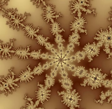 Digital computer graphic - rendering. Patterned fractal background for design.
